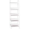 Ladder Shelf, 5 Tier White Bookshelf, Modern Open Bookcase for Bedroom, Living Room, Office,White