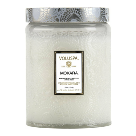 Voluspa Mokara Large Embossed Glass Jar Candle (18oz)