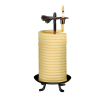 Eclipse -Candle by The Hour (20559B) 80-Hour Holiday Decorative Beeswax Coil Candle No-Scent- Yellow