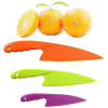 3 Colors Plastic Knife Set 3 Sizes Nylon Knife Safety Cooking Chef Knives for Fruit Lettuce Vegetable Salad Bread (Random Color)