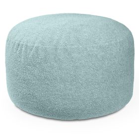 Jaxx Saxx Shearling Faux-Lamb 4 Ft Large Round Bean Bag, Mineral Green