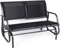 Bosonshop Outdoor Swing Glider Bench for 2 Persons Patio Rocking Chair Garden Seating