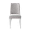 Taylor Chair With White Leg And Gray Fabric