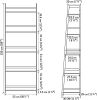 Ladder Shelf, 5 Tier White Bookshelf, Modern Open Bookcase for Bedroom, Living Room, Office,White