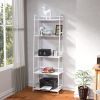 Ladder Shelf, 5 Tier White Bookshelf, Modern Open Bookcase for Bedroom, Living Room, Office,White