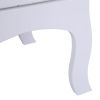 Country Style Two-Tier Night Table Large Size White