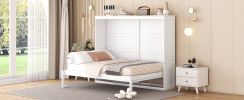 Full Size Murphy Bed Wall Bed,White