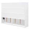 Full Size Murphy Bed Wall Bed,White