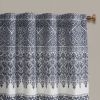 Cotton Printed Curtain Panel with Chenille detail and Lining