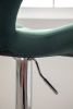 Ellston Upholstered Adjustable Swivel Barstools in Green, Set of 2