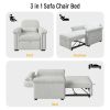 3 in 1 Convertible Sleeper Chair Sofa Bed Pull Out Couch Adjustable Chair with Pillow, Adjust Backrest into a Sofa, Lounger Chair, Single Bed or Livin