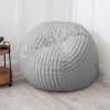 Jaxx Saxx 5 Foot Large Bean Bag w/ Removable Cover, Mondo Fur - Ivory