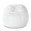 Jaxx Saxx 5 Foot Large Bean Bag w/ Removable Cover, Mondo Fur - Ivory