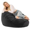 Jaxx Koku Bean Bag - Velvish/Turbo, Black