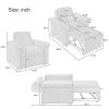 3 in 1 Convertible Sleeper Chair Sofa Bed Pull Out Couch Adjustable Chair with Pillow, Adjust Backrest into a Sofa, Lounger Chair, Single Bed or Livin