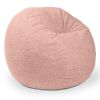 Jaxx Saxx Shearling Faux-Lamb 4 Ft Large Round Bean Bag, Pink