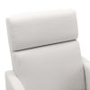 Modern Upholstered Rocker Nursery Chair Plush Seating Glider Swivel Recliner Chair, Beige