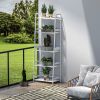 Ladder Shelf, 5 Tier White Bookshelf, Modern Open Bookcase for Bedroom, Living Room, Office,White