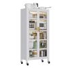 Open-door kitchen shelving Floor-to-ceiling multilevel household microwave storage cabinet bowls side cabinets cabinets Storage cabinets white color