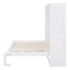 Full Size Murphy Bed Wall Bed,White