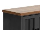 Bridgevine Home Essex 97 inch Fireplace TV Stand Console for TVs up to 100 inches, Minimal Assembly, Black and Whiskey Finish