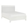 White High Gloss Finish Modern Full Bed 1pc LED Light Headboard Faux Leather Upholstered Wooden Furniture