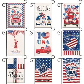 1pc Printed Garden Flag; Patriotic 4th Of July Memorial Day Independence Day Flag; Yard Outdoor Flag; Yard Decoration; Yard Supplies; Party Decor; Hol (size: Pattern 1)