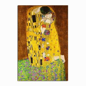 Classic Artist Gustav Klimt kiss Abstract Oil Painting on Canvas Poster Modern Art Wall Pictures For Living Room No Frame (size: 100x150cm)