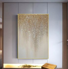 100% Hand Painted Abstract Oil Painting Wall Art Modern Gold Foil Picture On Canvas Minimalist Home Decoration For Living Room No Frame (size: 90x120cm)