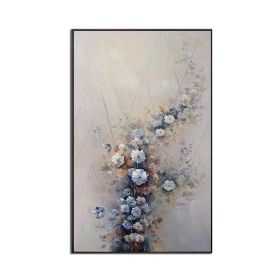 Beautiful flower wall picture for home decoration Pure hand painted abstract oil painting on canvas wall art poster for entrance (size: 60x90cm)