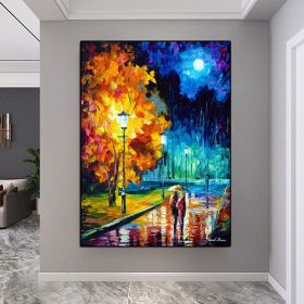 Hand Painted 3D Knife Painting Abstract Flower Oil Painting On Canvas Art Wall Adornment Pictures For Living Room Home Decor (size: 50x70cm)