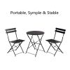 Round 2 Person - 23.6" Long Bistro Set (7 Colors Available)