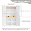 [Assembly Video Provided]TOPMAX 40.2x20x71.3inch High Freestanding Kitchen Pantry Large Cupboard Storage Cabinet with 2 Drawers, 2 Adjustable Shelves,