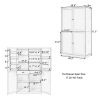 [Assembly Video Provided]TOPMAX 40.2x20x71.3inch High Freestanding Kitchen Pantry Large Cupboard Storage Cabinet with 2 Drawers, 2 Adjustable Shelves,