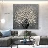 Original hand-painted oil painting gold foil peony porch decoration painting modern light luxury living room background wall restaurant large painting