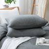 100% Washed Cotton Duvet Cover Set, Durable Fade-Resistant Natural Bedding Set (No Comforter)