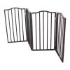 Pet Gate ‚Äì Dog Gate for Doorways;  Stairs or House ‚Äì Freestanding;  Folding ;  Dark brown; Arc Wooden